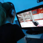 playing PC game